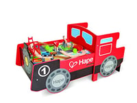 Jouet Hape Table Train Locomotive avec Circuit Train Bois et Plateau de Jeu + Accessoires Construction Circuit Bois Variés - Jeu Educatif Enfant de 3 ans et Plus - Compatible Marques Traditionnelles