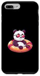 Coque pour iPhone 7 Plus/8 Plus Bande dessinée Panda mignon en vacances d'été