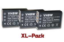 vhbw 3x batteries d'appareil photo pour Ricoh GXR P10 28-300 mm F3.5-5.6 VC, GXR P10 28-300 mm F3.5-5.6 VC comme Fuji NP-95, Ricoh DB-90.