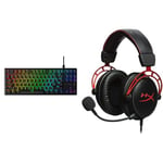 HyperX Alloy Origins Core – Tenkeyless Mechanical Gaming Keyboard & Cloud Alpha – Gaming Headset with In-line volume control