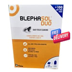 Blephasol Duo Lotion 1 x 100ml bottle +100 Eye Pads Eyelid Hygiene
