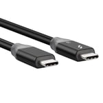 USB-C til USB-C Thunderbolt kabel - 40Gbps/100W - Sort - 0,90m