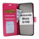 Crazy Horse Wallet Motorola Moto G100 (Hotpink)