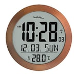 Technoline WT8038 WS 8038 Horloge Murale numérique cuivre Ø 210 mm