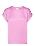 Vila Viellette S/S Satin Top/Su - Noos Rosa