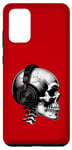 Galaxy S20+ Skull With Headphones Music Fan Drawing Sketch Art Case
