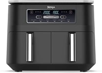 Ninja Foodi Dual Zone Digital Air Fryer, 2 Drawers, 7.6L, Black/Silver 
