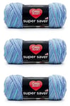 Red Heart Super Saver Lot de 3 – Océan – 198 g – Acrylique – 4 moyen (peigné) – 300 m – Tricot, crochet, artisanat et amigurumi