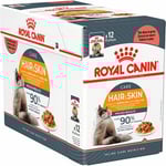 Kattmat Royal Canin Adult Hair & Skin Pouches i sås 12x85g
