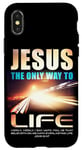 Coque pour iPhone X/XS Jesus: The Only Way to Life Christian Faith Verse John 6:47