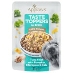 Applaws Hund Taste Toppers i kraft 12 x 85 g - Tunfisk med gresskar, grønnkål & kikerter
