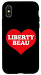 Coque pour iPhone X/XS J'aime Liberty Beau, j'aime Liberty Beau Custom