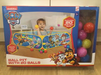 Paw Patrol Pop Up Ball Pit with 20 Soft Flex Balls For Indoor & Outdoor Use