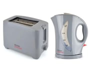 Kitchen Perfected Jug Kettle & 2 Slice Wide Slot Toaster Set-Grey