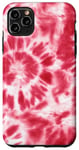 Coque pour iPhone 11 Pro Max Rouge Tie-Dye Spirale Tie Dye Design Red Hippie Summer Vibes