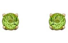 Elements Gold GE2333 9ct Yellow Gold 4mm Approx Cz Peridot Jewellery