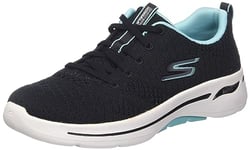 Skechers Women's Go Walk Arch Fit Unify Sneaker, Multicolour, Black Aqua*3 UK