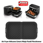 Air Fryer For Ninja Foodie Flex drawer Silicone Liners AF500UK 10.4L Large Black