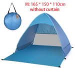 MARKOO Anti UV Beach Tent Outdoor Automatic Instant Pop up Tent Portable Camping Tent Travel Fishing Hiking Picnic Shelter,M no curtain,CHINA