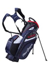 MacGregor Golf MACBAG146 Mactec Hybrid 14 Golf Club Stand Carry Trolley Bag, Bleu Marin