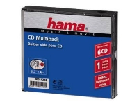 Hama CD Multipack - Fodral för arkiverings-CD - kapacitet: 6 CD - svart, transparent