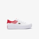 Lacoste Sneakers Ziane Platform femme en cuir Taille 41 Blanc/rouge