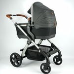 Silver Cross Wave Pram Incl Carrycot Infant Baby Platinum/Charcoal Lunar New