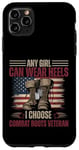 Femme vétéran Any Girl Can Wear Heels I Choose Combat Boots Coque pour iPhone 11 Pro Max