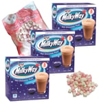 Galaxy Mars Hot Chocolate Dolce Gusto Compatible Pods Three Pack Selection 24 Pods + 100g Mini Marsh Mallows (Milky Way x 3)