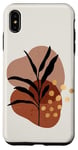 Coque pour iPhone XS Max Feuilles botaniques florales bohèmes couleur terre cuite