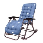 AWJ Lounge Chairs Zero Gravity Chair Sun Rocking Loungers, Patio Deck Chair Reclining Garden Chair - Friendly Cotton Pad Outdoor Folding with Cushions Portable Recliners Chair - Support 440lbs