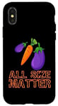 iPhone X/XS All Size Matter Eggplant Carrot Funny Men's Case
