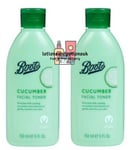 2 x Boots CUCUMBER Facial Toner 150ML  For All Skin Types