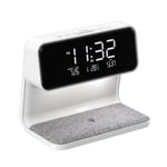1X(Alarm Clock with Wireless Charging and Lights Dimmable Dial Alarm9632