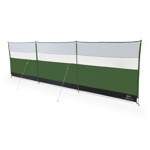 Kampa 4 Steel Poled 5m Camping Windbreak with Clear Viewing Panels - Fern Green