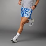 adidas Own the Run 3-Stripes Allover Print Shorts Men