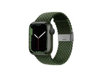 Crong Crg-40Wav-Grn, Klockarmband, Apple, Apple Watch Series 1/2/3/4/5/6/7/8/9/Se/Nike 38/40/41Mm, Polyester, Rostfritt Stål, Grön