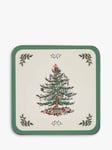 Spode Christmas Tree Cork-Backed Placemats & Coasters, Set of 6, White/Green
