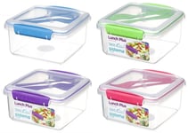 Sistema To Go Lunch Plus Cutlery Sandwich Food Snacks Salad Box Container 1.2L