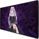 800x300mm gaming mouse pad,Anime Purple eyes â½ Mousemat,Keyboard Pad,Smooth Cloth Surface,3-4MM Anti-Slip Rubber Base.