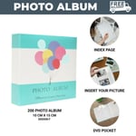 6'' x 4'' Memo Slip in Photo Album Holds 200 Photos Photography - Swirl
