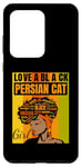 Galaxy S20 Ultra Black Independence Day - Love a Black Persian Cat Girl Case
