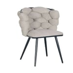 Bobochic - Chaise et fauteuil de table Lot de 2 chaises chloe Tissu texturé Beige - Beige
