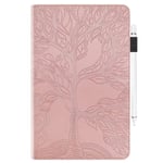 JZ [Tree of Life] Case Compatible with Lenovo Tab M8 (HD)/Tab M8 (2nd Gen) 8.0 inch (TB-8505X,TB-8505F) Tablet PC Flip Cover - Pink