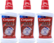 Colgate Max White One Mouthwash 500ml l Teeth Whitening l Oral Care X 3