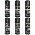 6X Black Gloss Spray Paint Aerosol Auto Car Lacquer Wood Metal 250ml