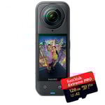 Insta360 X5 360 -actionkamera + SanDisk Extreme Pro microSDXC A2 V30 128GB 200MB