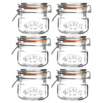 Set of 6 Kilner 500ml Mini Glass Preserving Cliptop Storage Spice Jars Canister