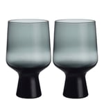 iittala - Solare glas på fot 40 cl 2-pack stålgrå