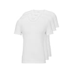 BOSS Men's 3-Pack Classic Logo Cotton T-Shirt Undershirt, White, S (Pack of 3)